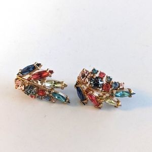 J Crew Multi Colour Gem Earrings